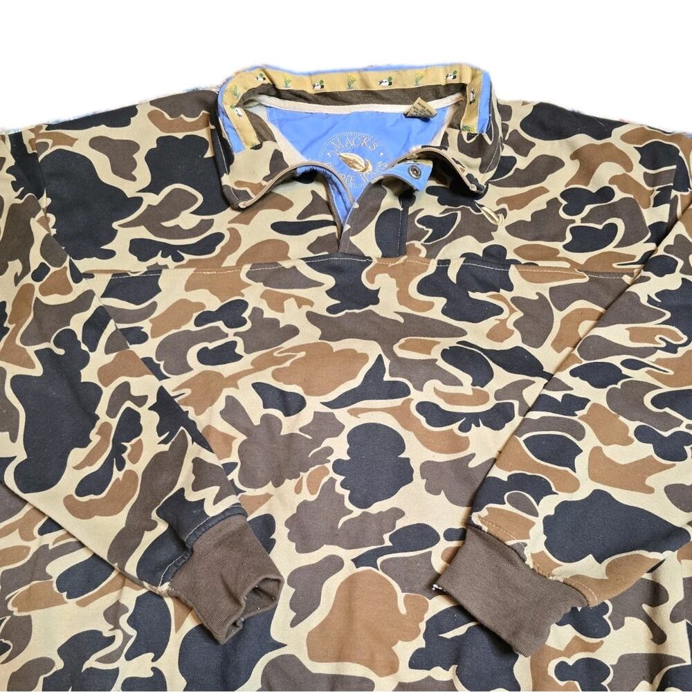 Mack's Prairie Wings Duck Camo Pullover Sweatshirt USA Hunting Size XL Outdoors